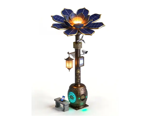 AP-SSL-WSH-ES-LOTUS Wind-Solar Hybrid Smart Street Light product image